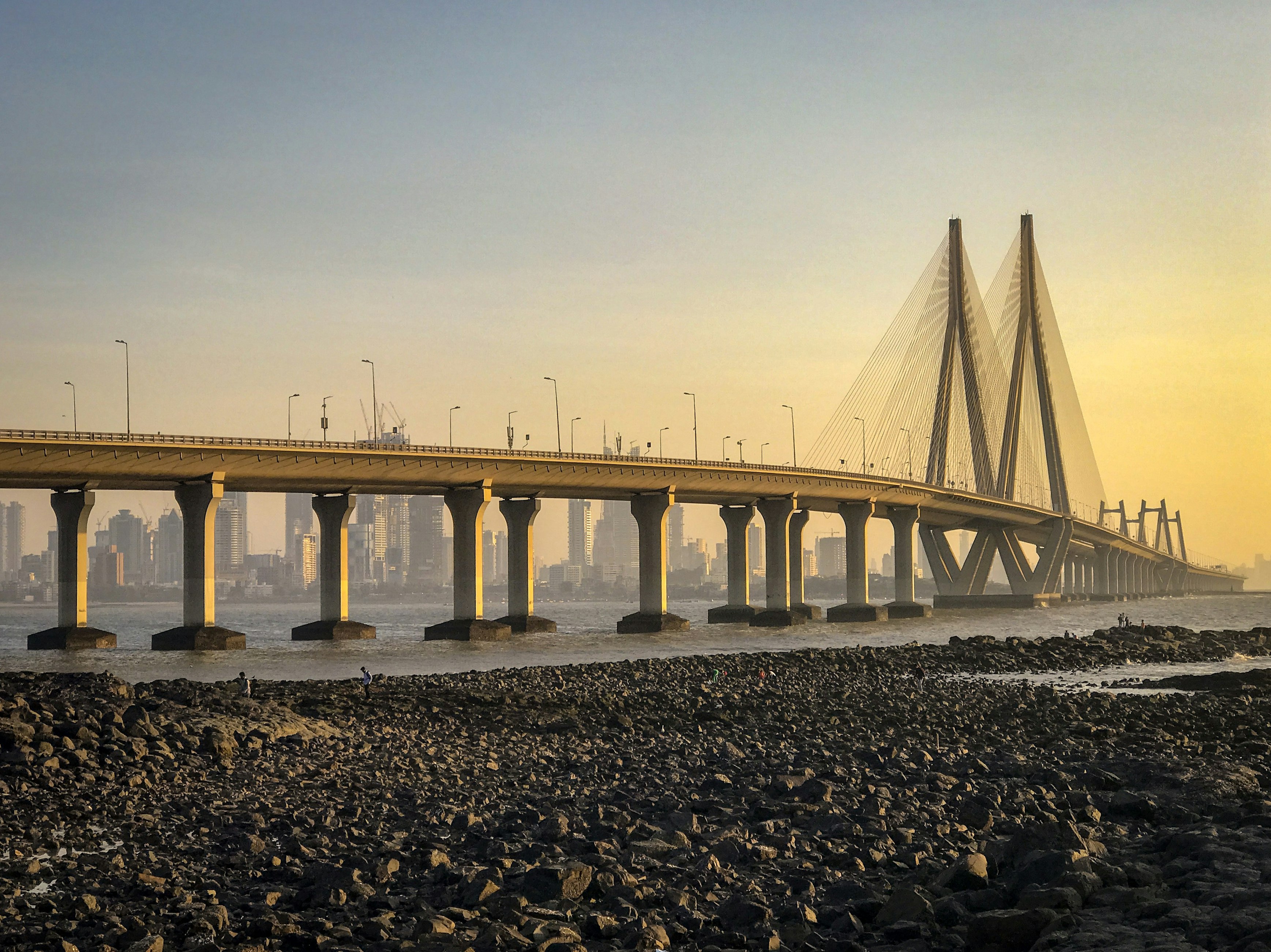 Bandra-Worli Sea Link – Mumbai’s modern landmark against the Arabian horizon.