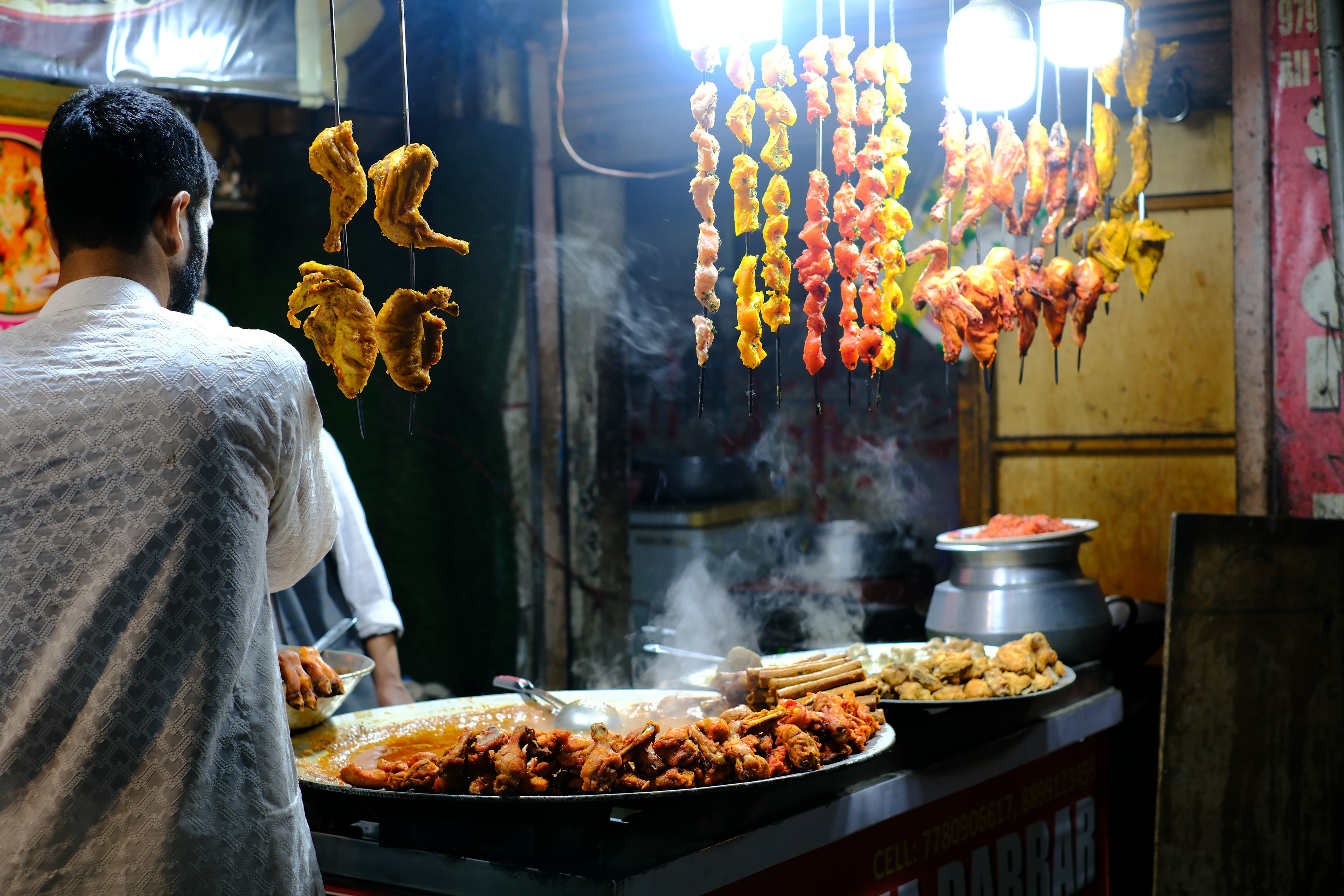 Indian street food market